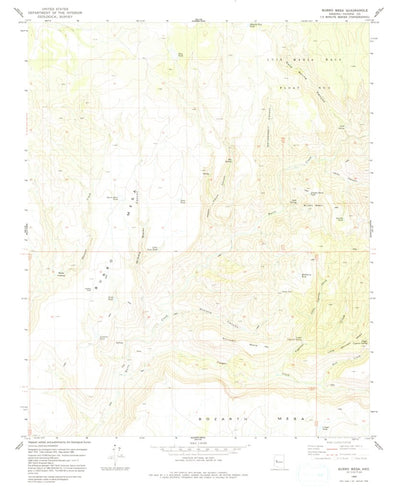 United States Geological Survey Burro Mesa, AZ (1980, 24000-Scale) digital map