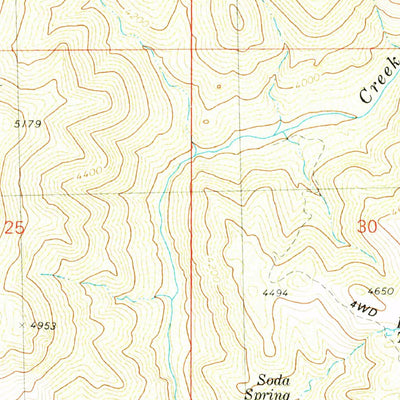 United States Geological Survey Burro Mesa, AZ (1980, 24000-Scale) digital map