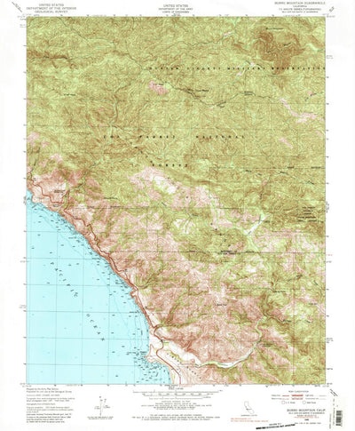 United States Geological Survey Burro Mountain, CA (1949, 24000-Scale) digital map
