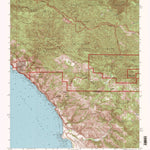United States Geological Survey Burro Mountain, CA (1995, 24000-Scale) digital map