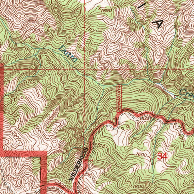 United States Geological Survey Burro Mountain, CA (1995, 24000-Scale) digital map
