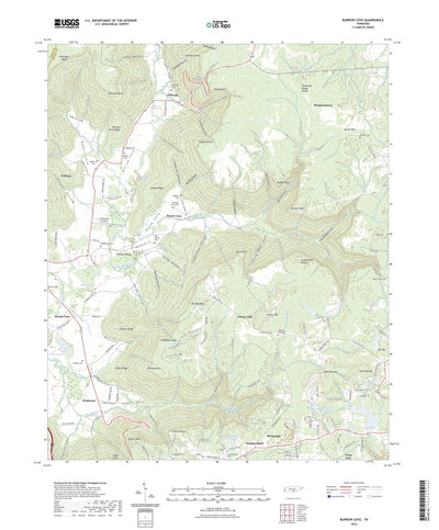 United States Geological Survey Burrow Cove, TN (2022, 24000-Scale) digital map