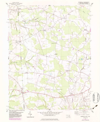 United States Geological Survey Burrsville, MD-DE (1955, 24000-Scale) digital map