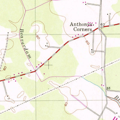 United States Geological Survey Burrsville, MD-DE (1955, 24000-Scale) digital map