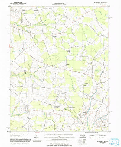 United States Geological Survey Burrsville, MD-DE (1993, 24000-Scale) digital map