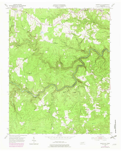 United States Geological Survey Burrville, TN (1954, 24000-Scale) digital map