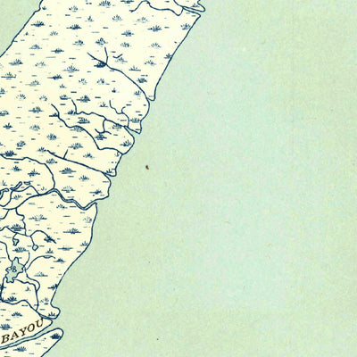 United States Geological Survey Burrwood Bayou East, LA (1954, 31680-Scale) digital map