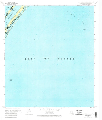 United States Geological Survey Burrwood Bayou East, LA (1971, 24000-Scale) digital map