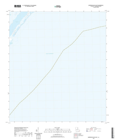United States Geological Survey Burrwood Bayou East, LA (2020, 24000-Scale) digital map