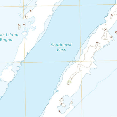 United States Geological Survey Burrwood Bayou West, LA (2020, 24000-Scale) digital map