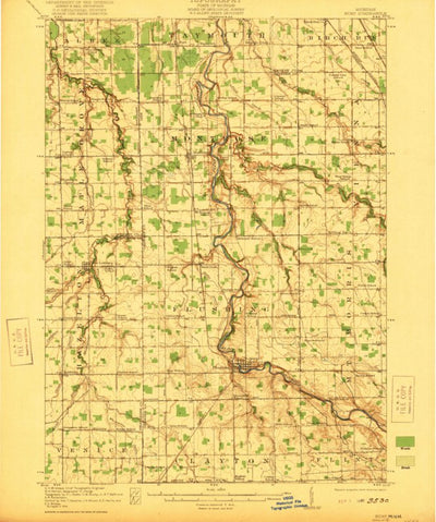 United States Geological Survey Burt, MI (1921, 62500-Scale) digital map