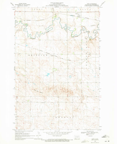 United States Geological Survey Burt, ND (1969, 24000-Scale) digital map