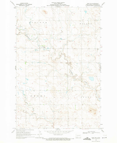 United States Geological Survey Burt NW, ND (1969, 24000-Scale) digital map