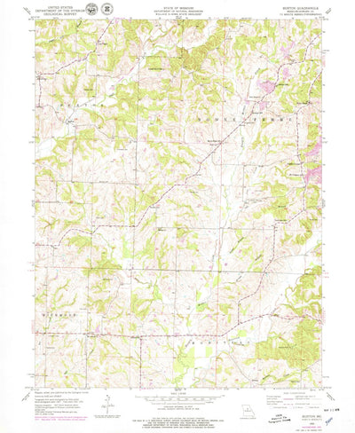 United States Geological Survey Burton, MO (1953, 24000-Scale) digital map