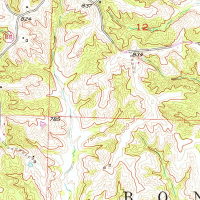 United States Geological Survey Burton, MO (1953, 24000-Scale) digital map