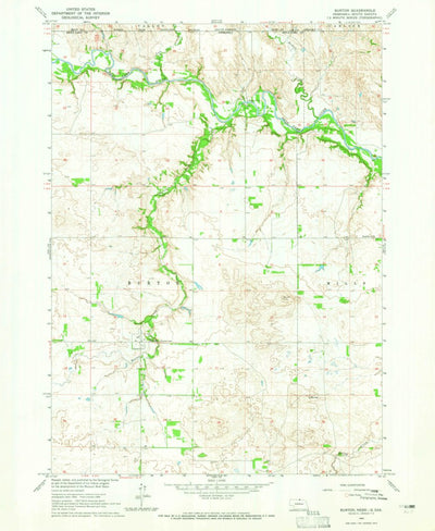 United States Geological Survey Burton, NE-SD (1964, 24000-Scale) digital map