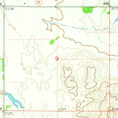 United States Geological Survey Burton, NE-SD (1964, 24000-Scale) digital map