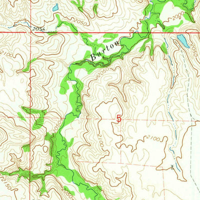 United States Geological Survey Burton, NE-SD (1964, 24000-Scale) digital map