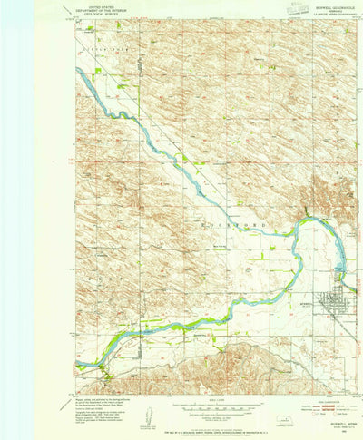 United States Geological Survey Burwell, NE (1952, 24000-Scale) digital map