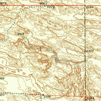 United States Geological Survey Burwell, NE (1952, 24000-Scale) digital map
