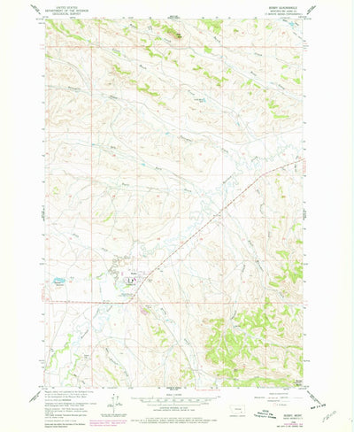 United States Geological Survey Busby, MT (1958, 24000-Scale) digital map