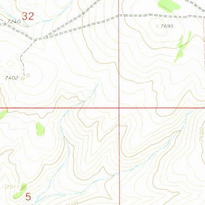 United States Geological Survey Bush Butte, WY (1960, 24000-Scale) digital map