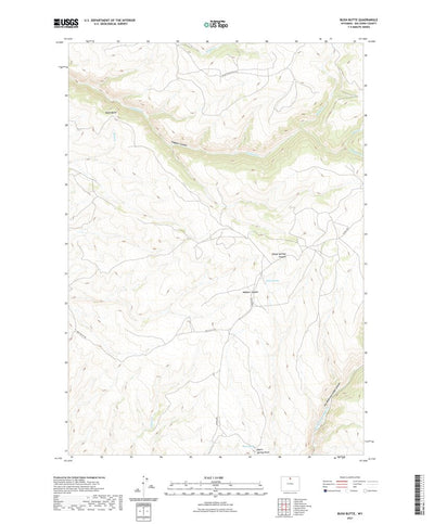 United States Geological Survey Bush Butte, WY (2021, 24000-Scale) digital map