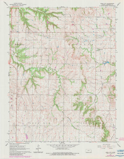 United States Geological Survey Bush City, KS (1966, 24000-Scale) digital map