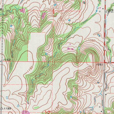 United States Geological Survey Bush City, KS (1966, 24000-Scale) digital map