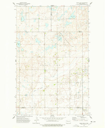 United States Geological Survey Bush Lake, ND (1974, 24000-Scale) digital map
