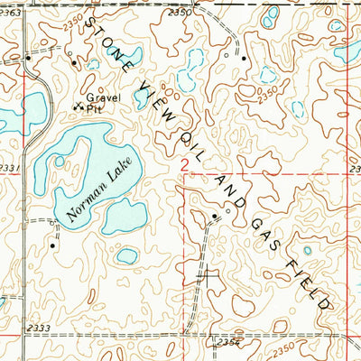 United States Geological Survey Bush Lake, ND (1974, 24000-Scale) digital map