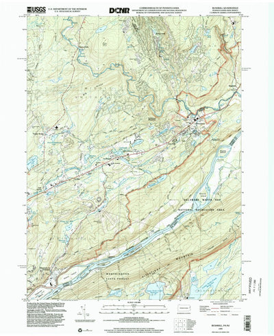 United States Geological Survey Bushkill, PA-NJ (1999, 24000-Scale) digital map