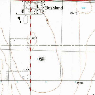 United States Geological Survey Bushland, TX (1984, 24000-Scale) digital map