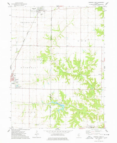 United States Geological Survey Bushnell East, IL (1974, 24000-Scale) digital map