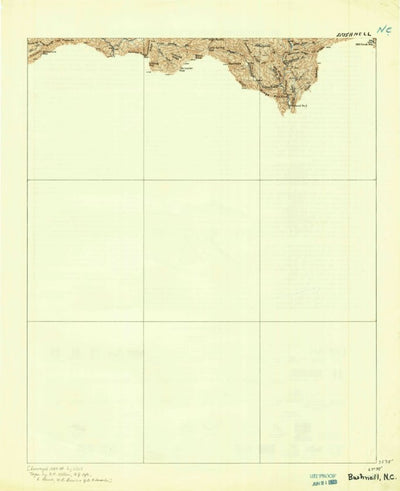United States Geological Survey Bushnell, NC (1933, 62500-Scale) digital map