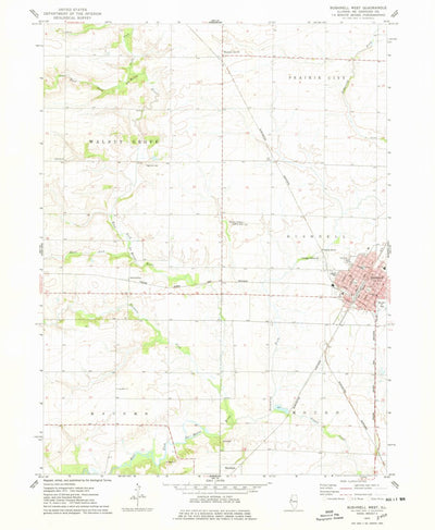 United States Geological Survey Bushnell West, IL (1974, 24000-Scale) digital map