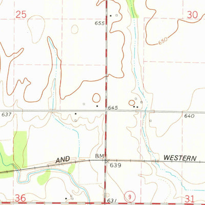 United States Geological Survey Bushnell West, IL (1974, 24000-Scale) digital map
