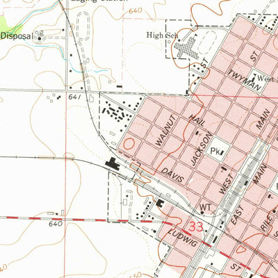 United States Geological Survey Bushnell West, IL (1974, 24000-Scale) digital map