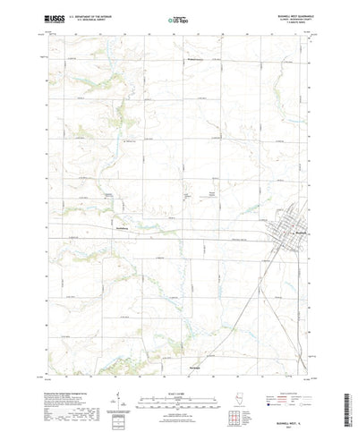United States Geological Survey Bushnell West, IL (2021, 24000-Scale) digital map