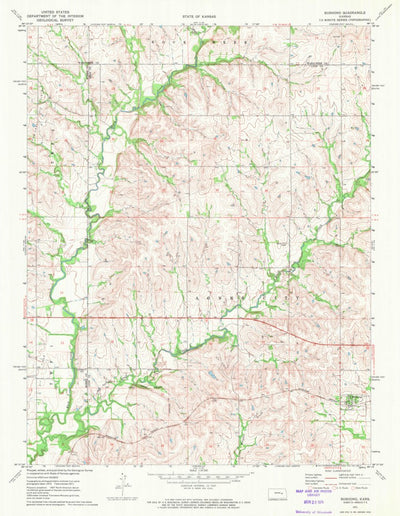 United States Geological Survey Bushong, KS (1971, 24000-Scale) digital map