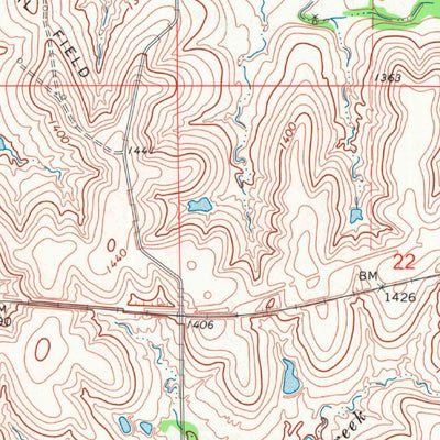 United States Geological Survey Bushong, KS (1971, 24000-Scale) digital map