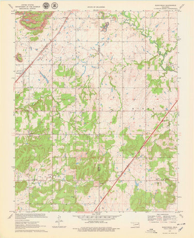 United States Geological Survey Bushyhead, OK (1970, 24000-Scale) digital map