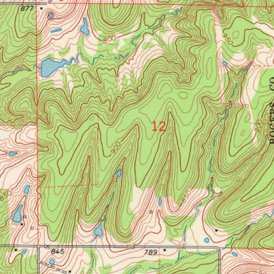 United States Geological Survey Bushyhead, OK (1970, 24000-Scale) digital map