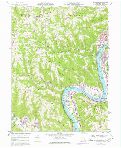 United States Geological Survey Businessburg, OH-WV (1960, 24000-Scale) digital map