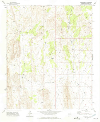 United States Geological Survey Bustos Well, NM (1972, 24000-Scale) digital map