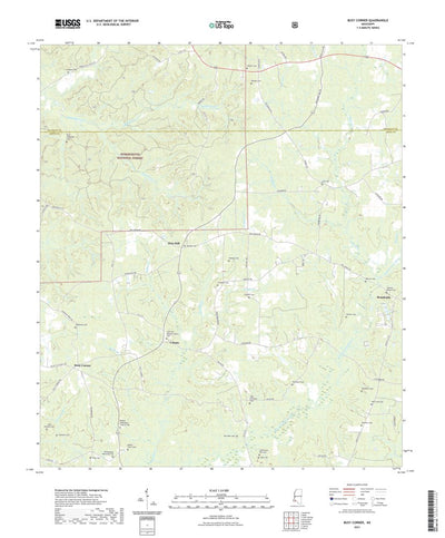 United States Geological Survey Busy Corner, MS (2021, 24000-Scale) digital map
