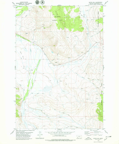 United States Geological Survey Butch Hill, MT (1978, 24000-Scale) digital map