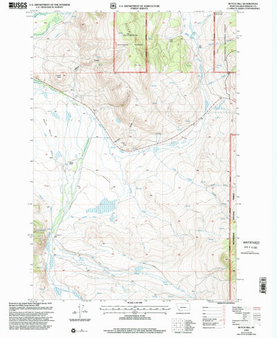 United States Geological Survey Butch Hill, MT (1997, 24000-Scale) digital map
