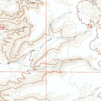 United States Geological Survey Butcher Knife Draw, WY (1964, 24000-Scale) digital map