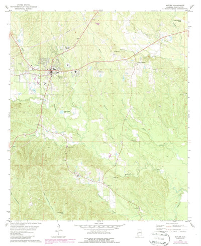 United States Geological Survey Butler, AL (1978, 24000-Scale) digital map